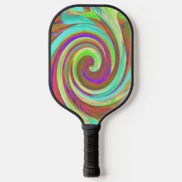 Coole Retro-Herbstfarben flüssige Kunstschmuck Pickleball Schläger