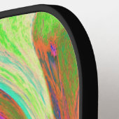 Coole Retro-Herbstfarben flüssige Kunstschmuck Pickleball Schläger (Linke Seite)