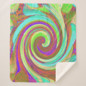 Coole Retro-Herbstfarben flüssige Kunstschmuck Sherpadecke (Vorderseite)