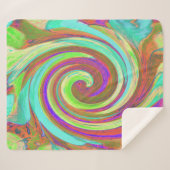 Coole Retro-Herbstfarben flüssige Kunstschmuck Sherpadecke (Vorderseite (Horizontal))