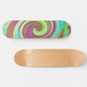 Coole Retro-Herbstfarben flüssige Kunstschmuck Skateboard (Horizontal)