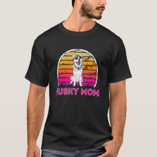 Coole Retro-Husky-Mama  Hund  Muttertag T-Shirt