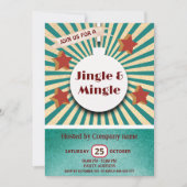 Coole Retro-Jingle & Mingle-Party Einladung (Vorderseite)