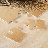 Coole Retro-Katze in Aviator-Sonnenbrille, Sepia Puzzle (Seite)