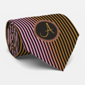 Coole Retro-Krawatte mit Monogramm Krawatte (Gerollt)