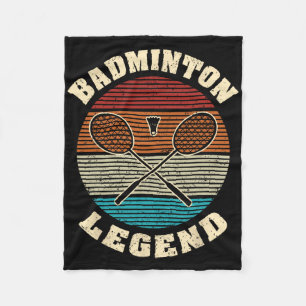 Coole Retro-Kreuzkästen Badminton Legend Badmi Fleecedecke