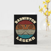 Coole Retro-Kreuzkästen Badminton Legend Badmi Karte (Gelbe Blume)