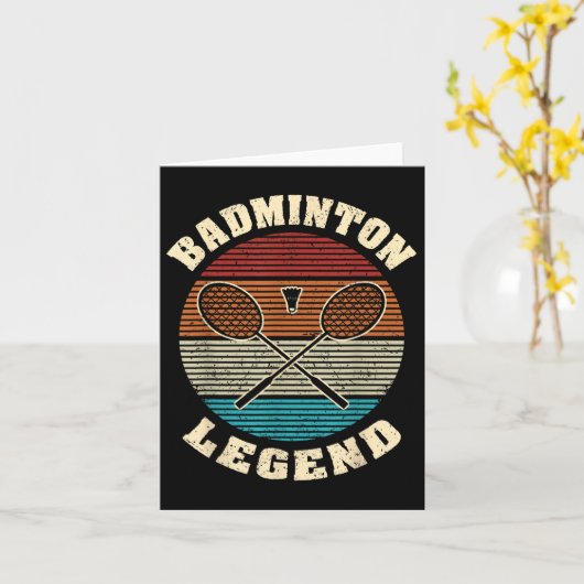 Coole Retro-Kreuzkästen Badminton Legend Badmi Karte (Gelbe Blume)