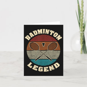 Coole Retro-Kreuzkästen Badminton Legend Badmi Karte