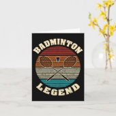 Coole Retro-Kreuzkästen Badminton Legend Badmi Karte (Gelbe Blume)