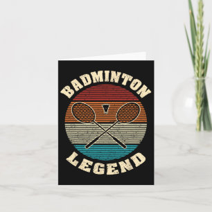 Coole Retro-Kreuzkästen Badminton Legend Badmi Karte