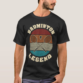 Coole Retro-Kreuzkästen Badminton Legend Badmi T-Shirt