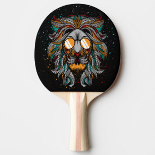 Coole Retro-Lion Tischtennis Schläger
