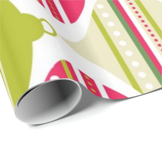 Coole Retro Mod Abstract Ornaments Geschenkpapier (Rolleneckpunkt)
