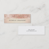 Coole Retro-Mode- und Beauty-Imitate Kupfersequenz Mini Visitenkarte (Vorne/Hinten)