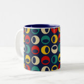 Coole Retro moderne Bereich-Kaffee-Tasse Zweifarbige Tasse (Vorderseite Links)