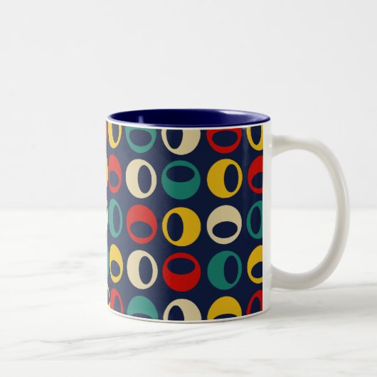 Coole Retro moderne Bereich-Kaffee-Tasse Zweifarbige Tasse (Rechts)