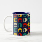 Coole Retro moderne Bereich-Kaffee-Tasse Zweifarbige Tasse (Links)