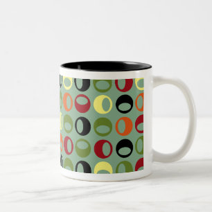 Coole Retro moderne Bereich-Kaffee-Tasse Zweifarbige Tasse