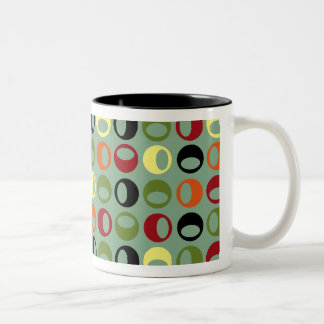 Coole Retro moderne Bereich-Kaffee-Tasse Zweifarbige Tasse