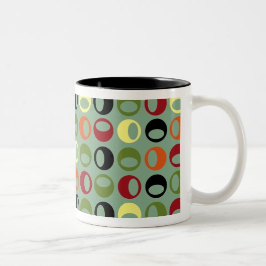 Coole Retro moderne Bereich-Kaffee-Tasse Zweifarbige Tasse (Rechts)