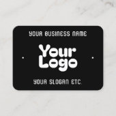 Coole Retro-Moderne | Schwarz/Weiß Visitenkarte (Vorderseite)