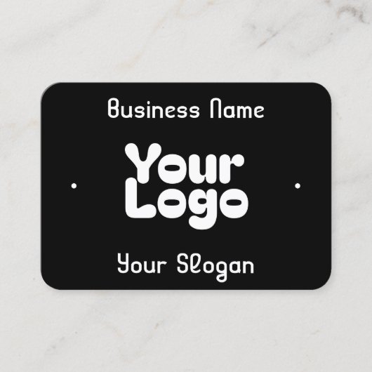 Coole Retro-Moderne | Schwarz/Weiß Visitenkarte (Vorderseite)