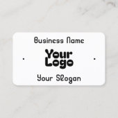 Coole Retro-Moderne | Weiß und Schwarz Visitenkarte (Vorderseite)