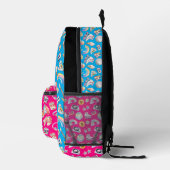 Coole Retro-Muster des 80er 90s | Farbige Monogram Bedruckter Rucksack (Rechts)