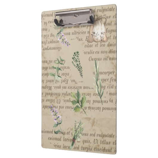 Coole Retro-Pflanze und Kraut Rustikal mit Textdes Klemmbrett (Links)