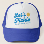 Coole Retro, Pickle Personalisiert Pickleball Truckerkappe (Vorderseite)