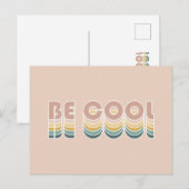 Coole Retro-Regenbogentypografie Postkarte (Vorne/Hinten)