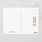 Coole Retro-Regenbogentypografie Postkarte (Rückseite)