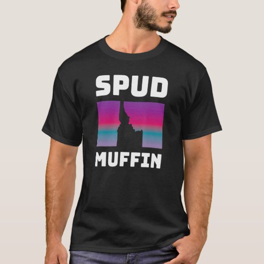 Coole Retro-Reise Idaho Urlaub Kartoffeln Spud Muf T-Shirt (Vorderseite)