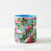 Coole Retro-Rosa Flamingos-Tasse Tasse (Zentrum)