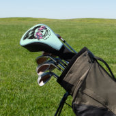 Coole Retro-Schädel-Sonnenbrille, Messy Bun Aquama Golf Headcover (In SItu)