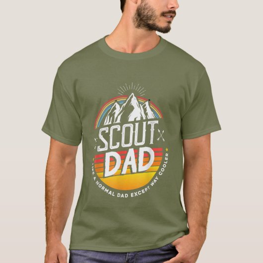 coole Retro-Scout-Vater T-Shirt (Vorderseite)