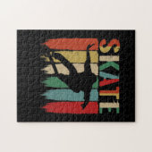 Coole Retro-Skateboard-Skaten Puzzle (Horizontal)