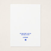 Coole Retro-Skriptvorgabekarte (Rückseite)