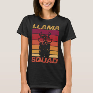 Coole Retro-Sonnenbrille Lama Lama-Truppe T-Shirt
