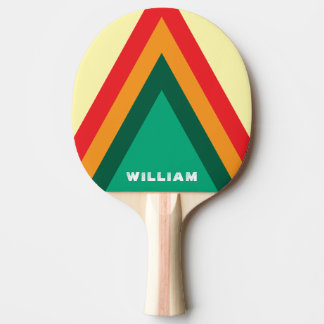 Coole Retro Streifen Personalisiert Ping Pong Tischtennis Schläger