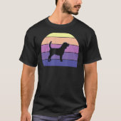 Coole Retro Sunset Beagle Grosser Beagle Eigentüme T-Shirt (Vorderseite)