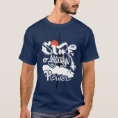 Coole Retro-Surf-Brooklyn-Frieden T-Shirt (Vorderseite)