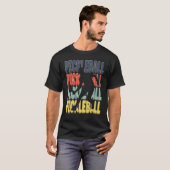 Coole Retro-Text-Silhouette Pickleball T-Shirt (Vorne ganz)