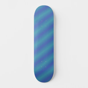 Coole Retro verblasste blaue und grüne Ombre Strei Skateboard