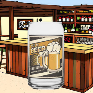 Coole Retro-Vintage Bierliebhaber Dosenglas