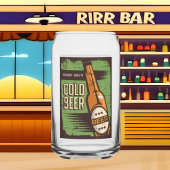 Coole Retro-Vintage Bierliebhaber Dosenglas