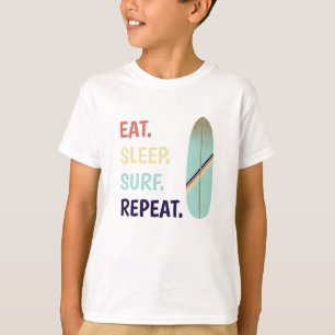 Coole Retro Vintage Blaue Surfboard Surf  T-Shirt