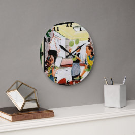 Coole Retro-Vintage Küche Große Wanduhr