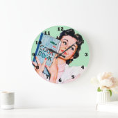 Coole Retro-Vintage Küche Große Wanduhr (Zuhause)